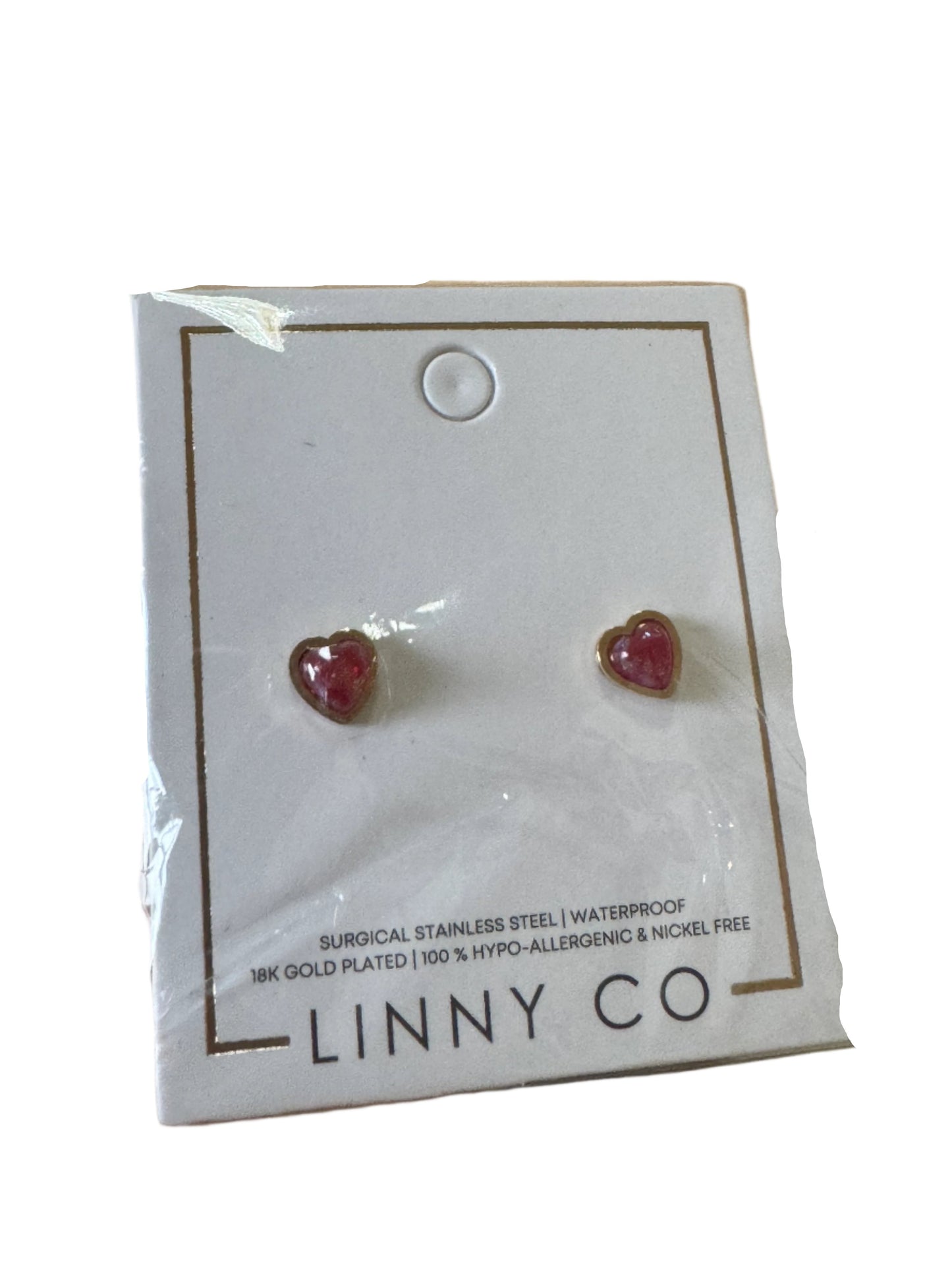 Hot Pink Heart Stud