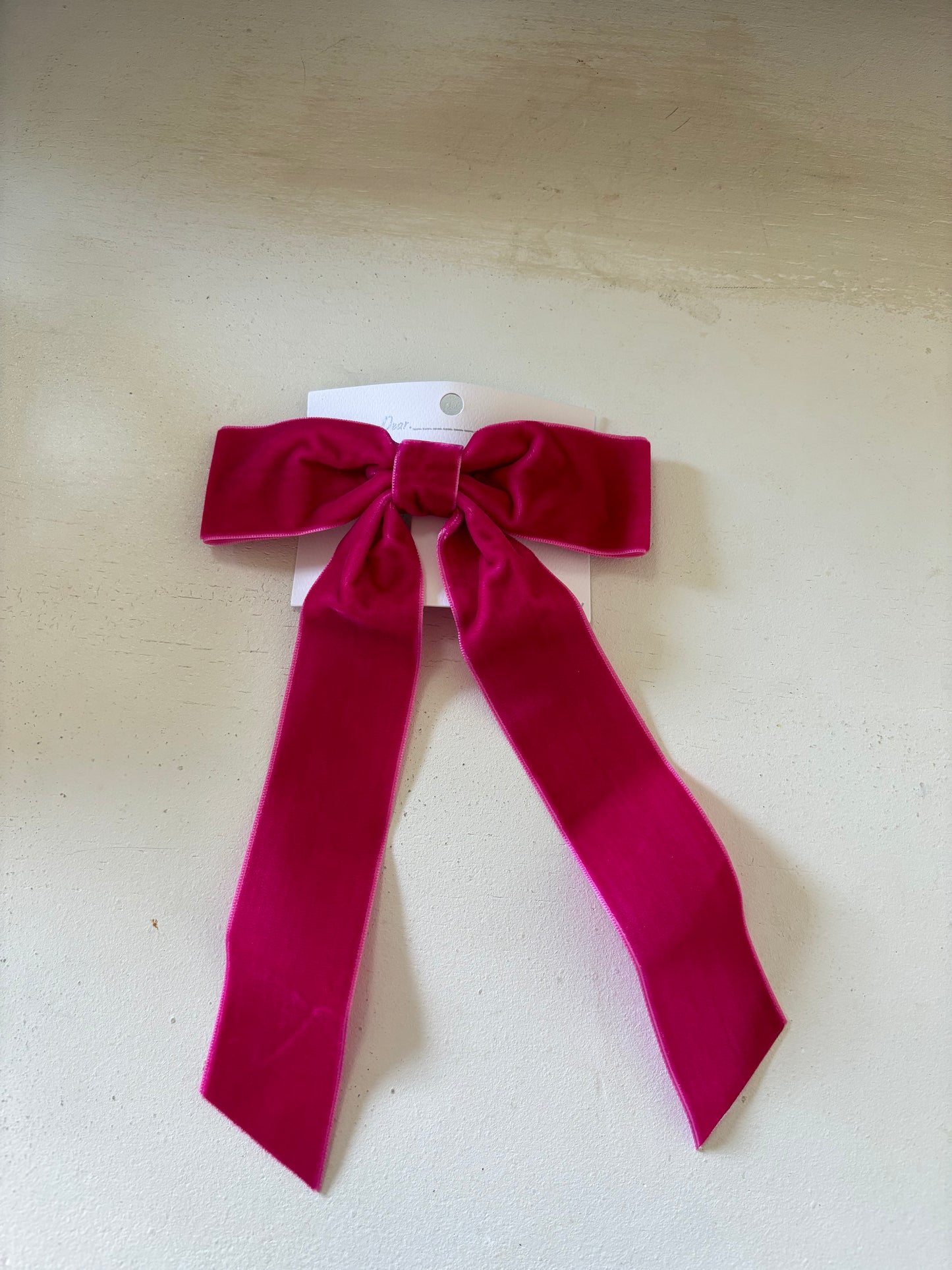 Pink Velvet Bow