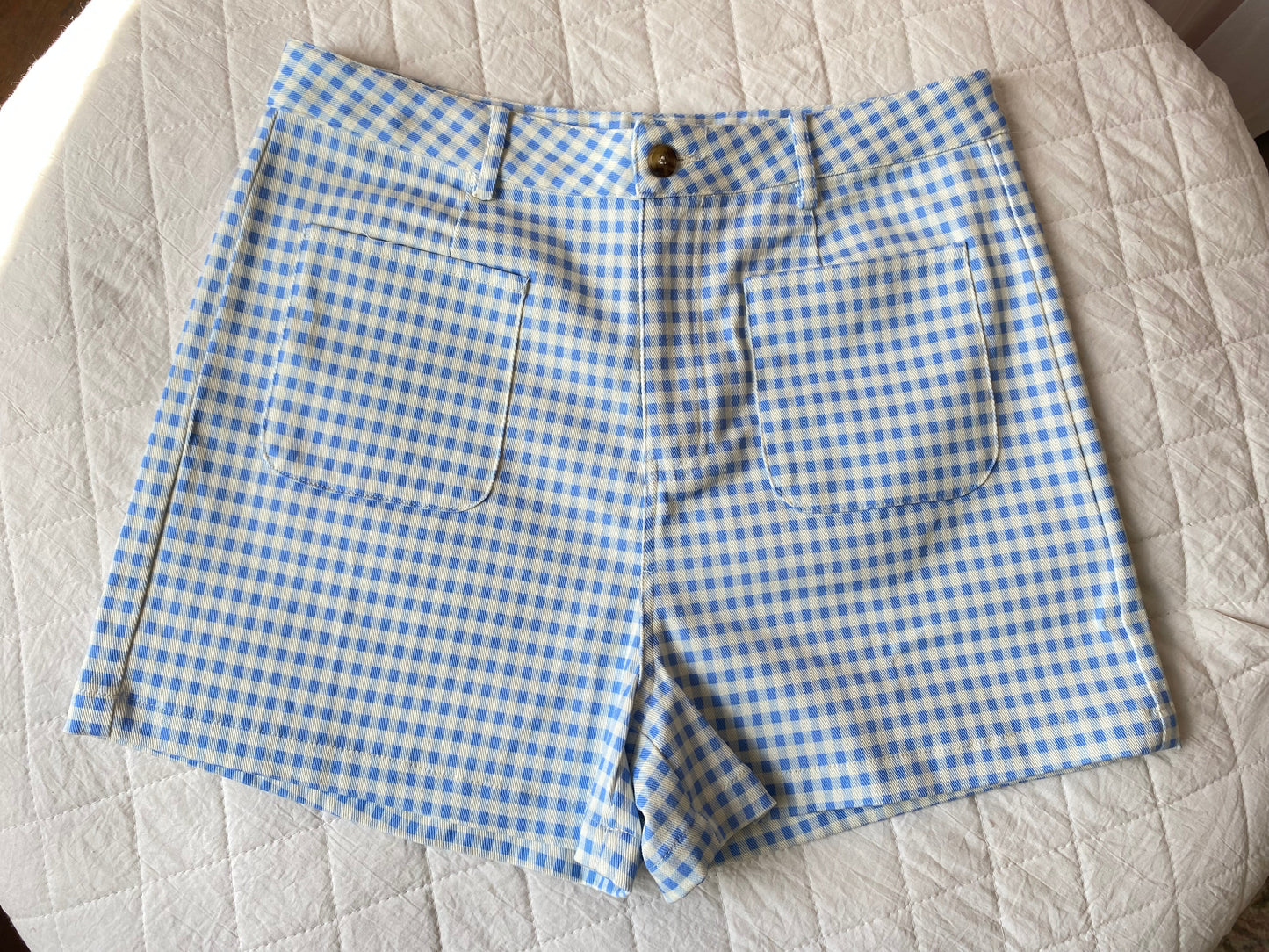 Blue Gingham Shorts