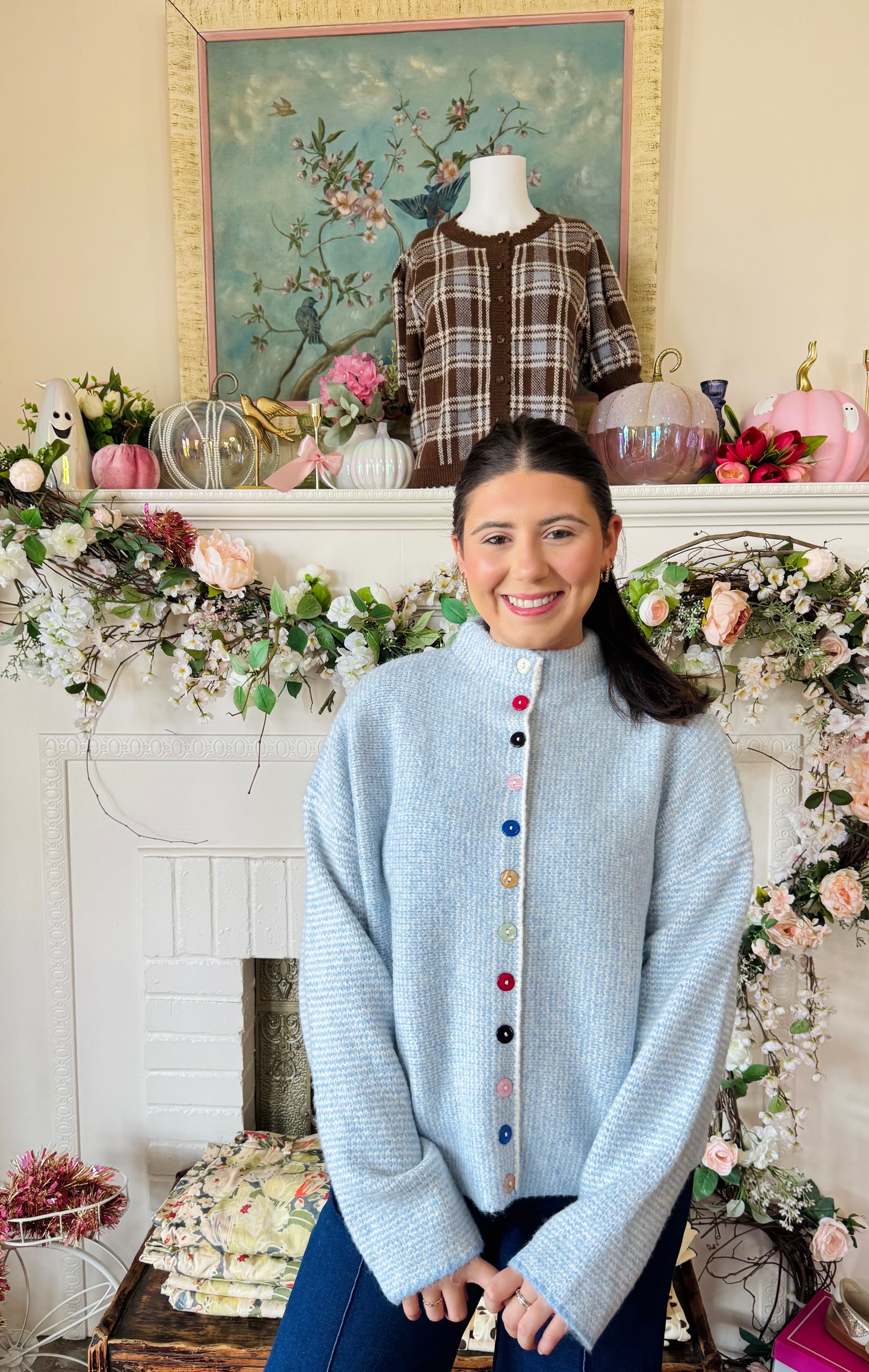 Clara Colorful Button Sweater