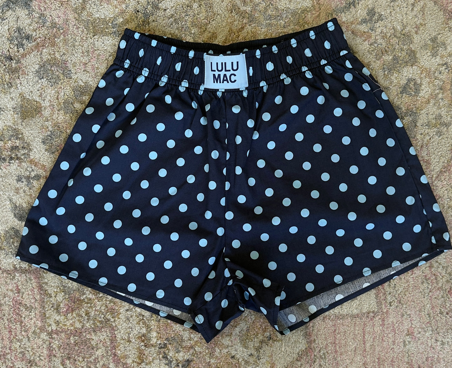 Navy/Light Blue Polka Dot Shorts