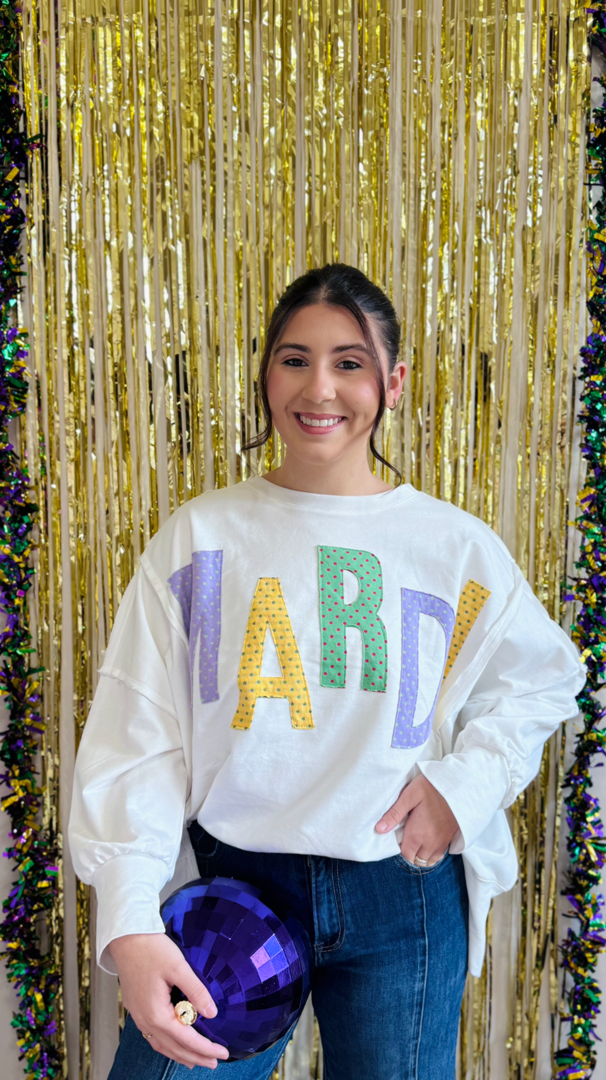 Mardi Gras Polka Dot Top