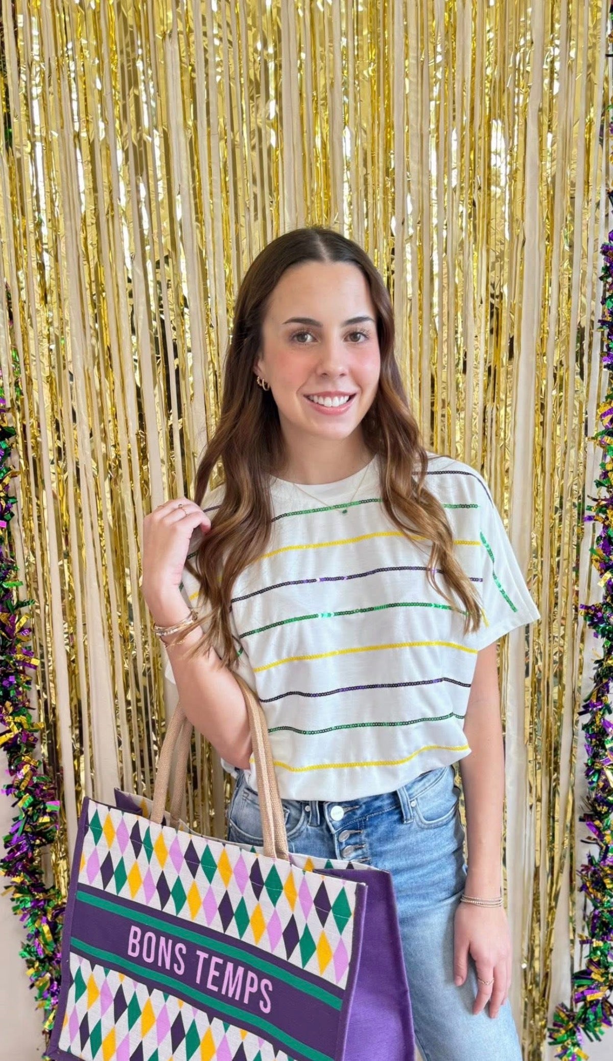 Mardi Sequin Top
