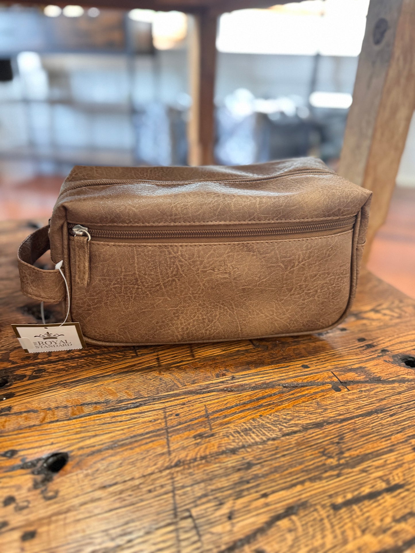 MEN'S LEATHER SHAVE BAG