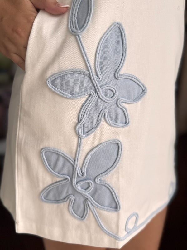 MaryAnne Floral Appliqué Dress