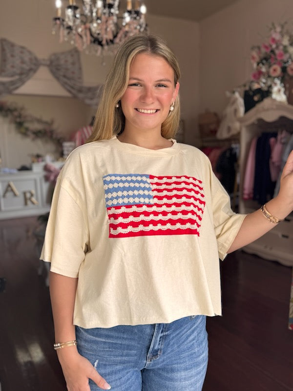American Lace Flag Tee