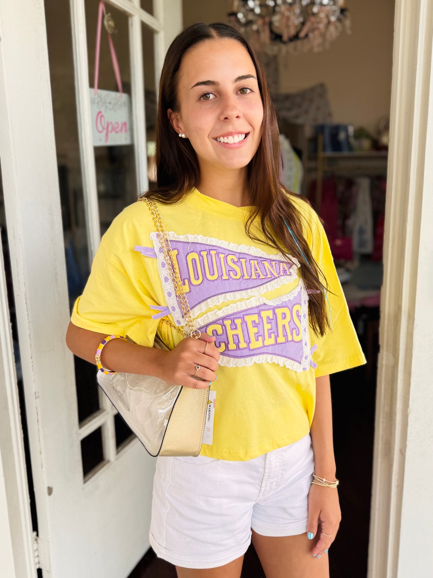 Louisiana Cheers Frilly Top