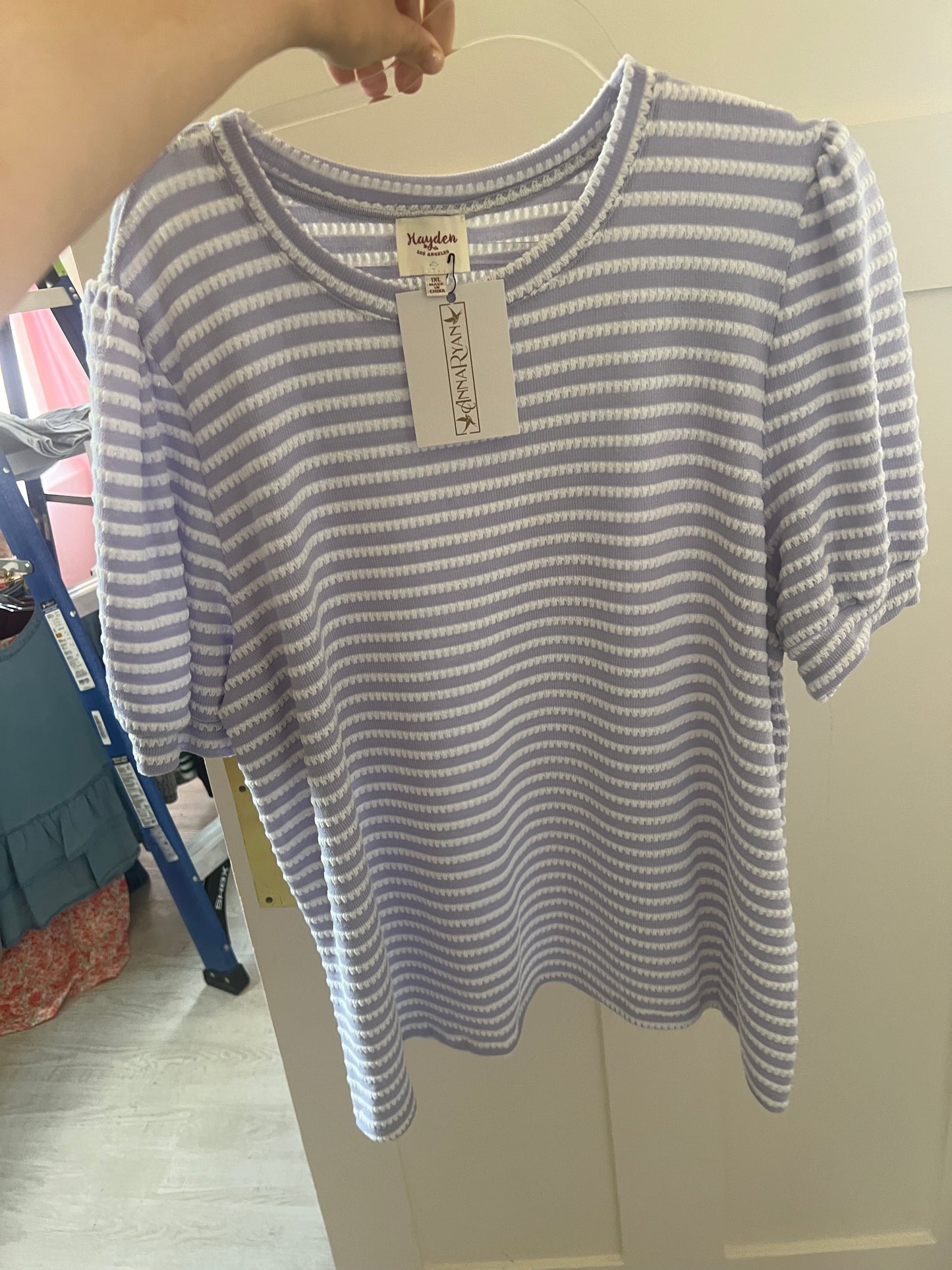 Purple Stripe Top