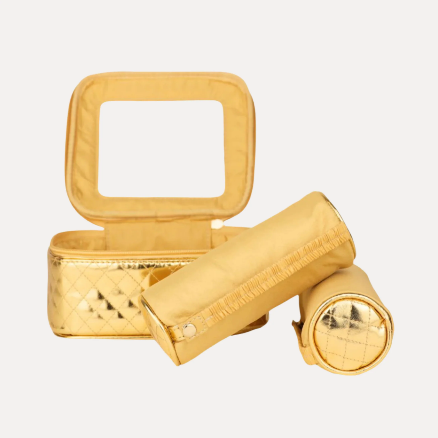 BUDHAGIRL GOLD TRAVEL CASE - LARGE