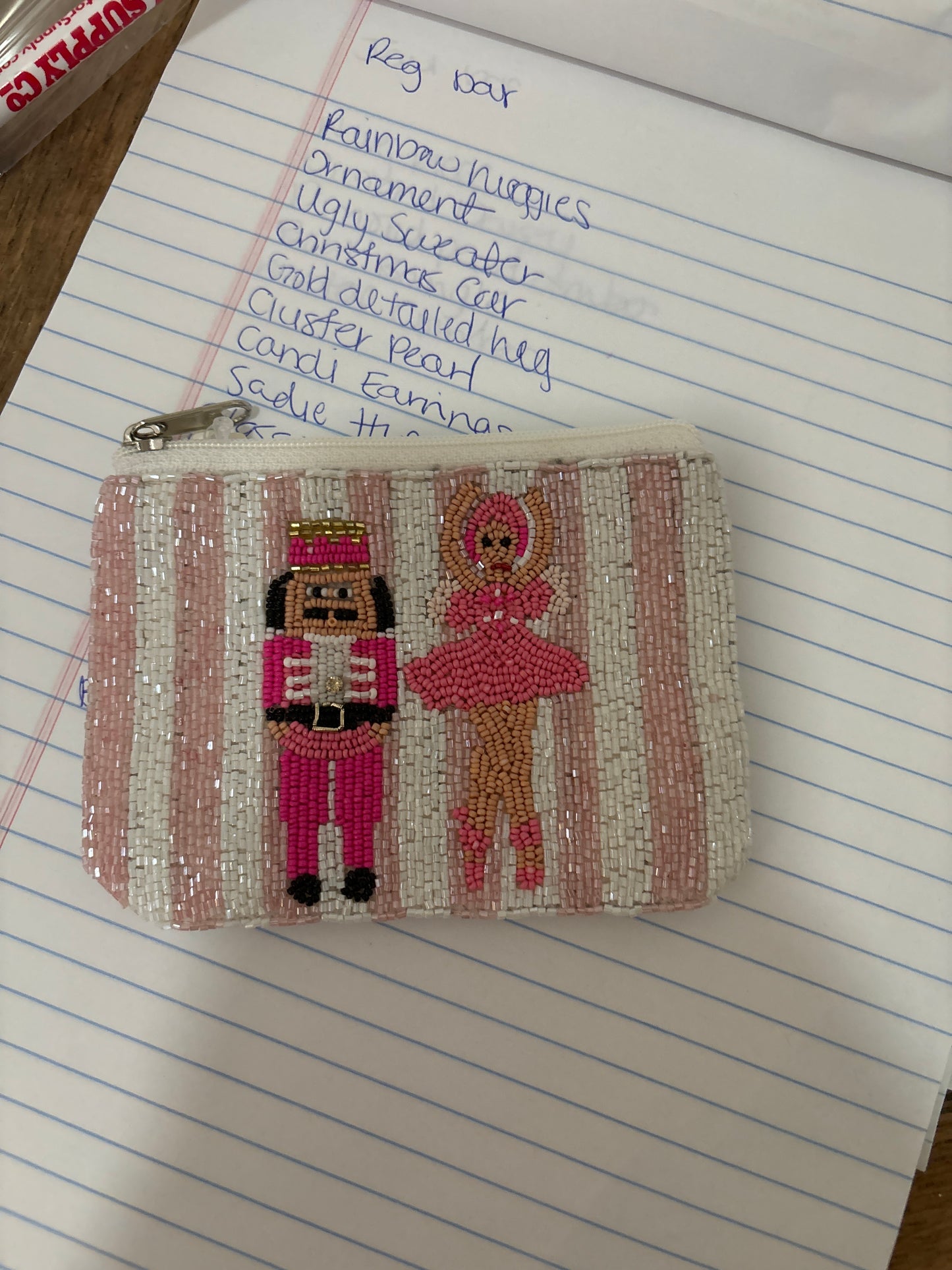 Pink Nutcracker Coin Purse