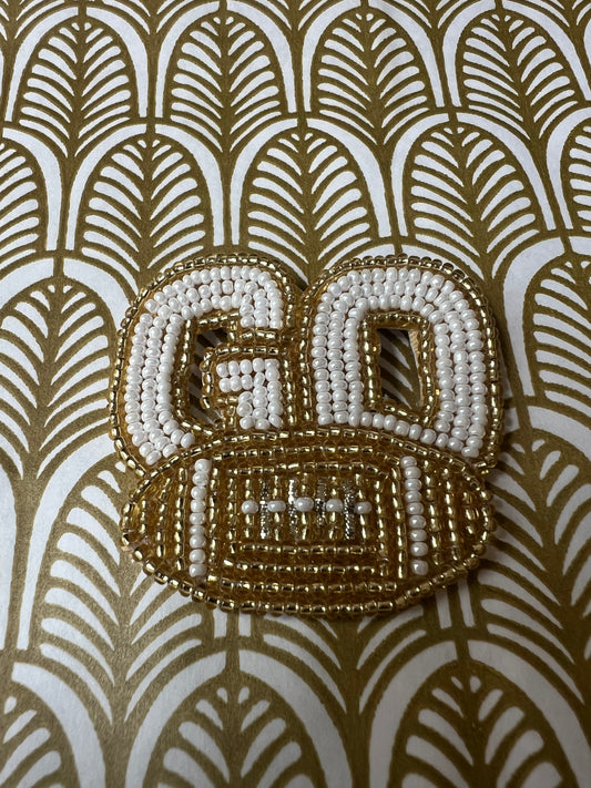 Gold "GO" Pin