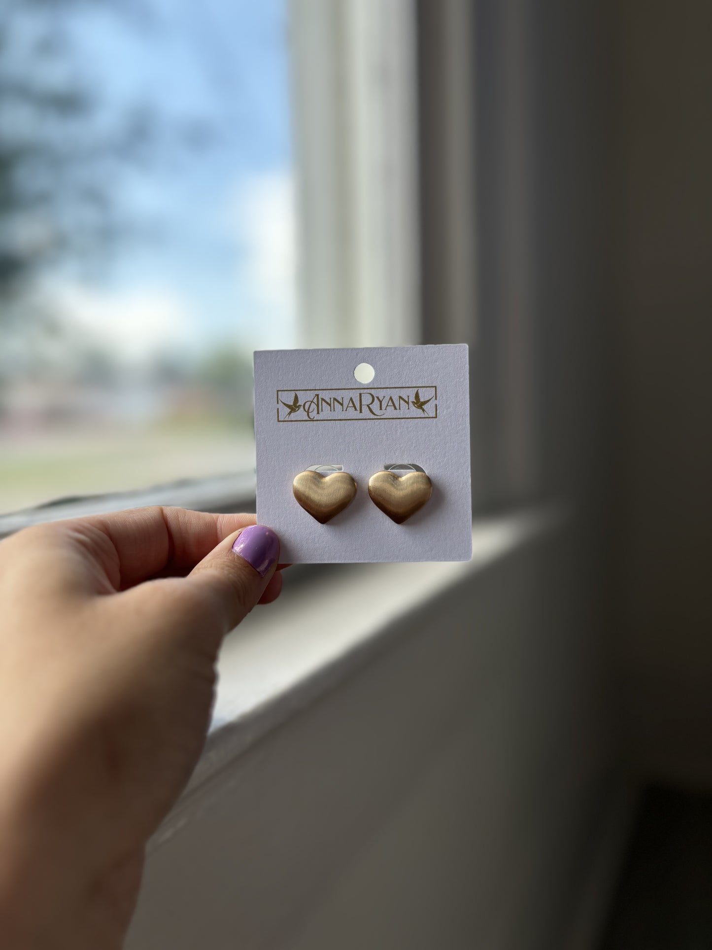 Heart Puff Earrings