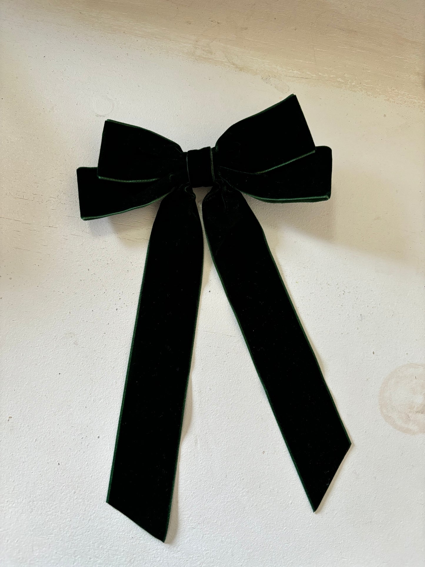 Green Velvet Bow