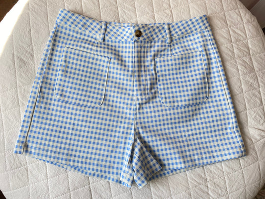 Blue Gingham Shorts