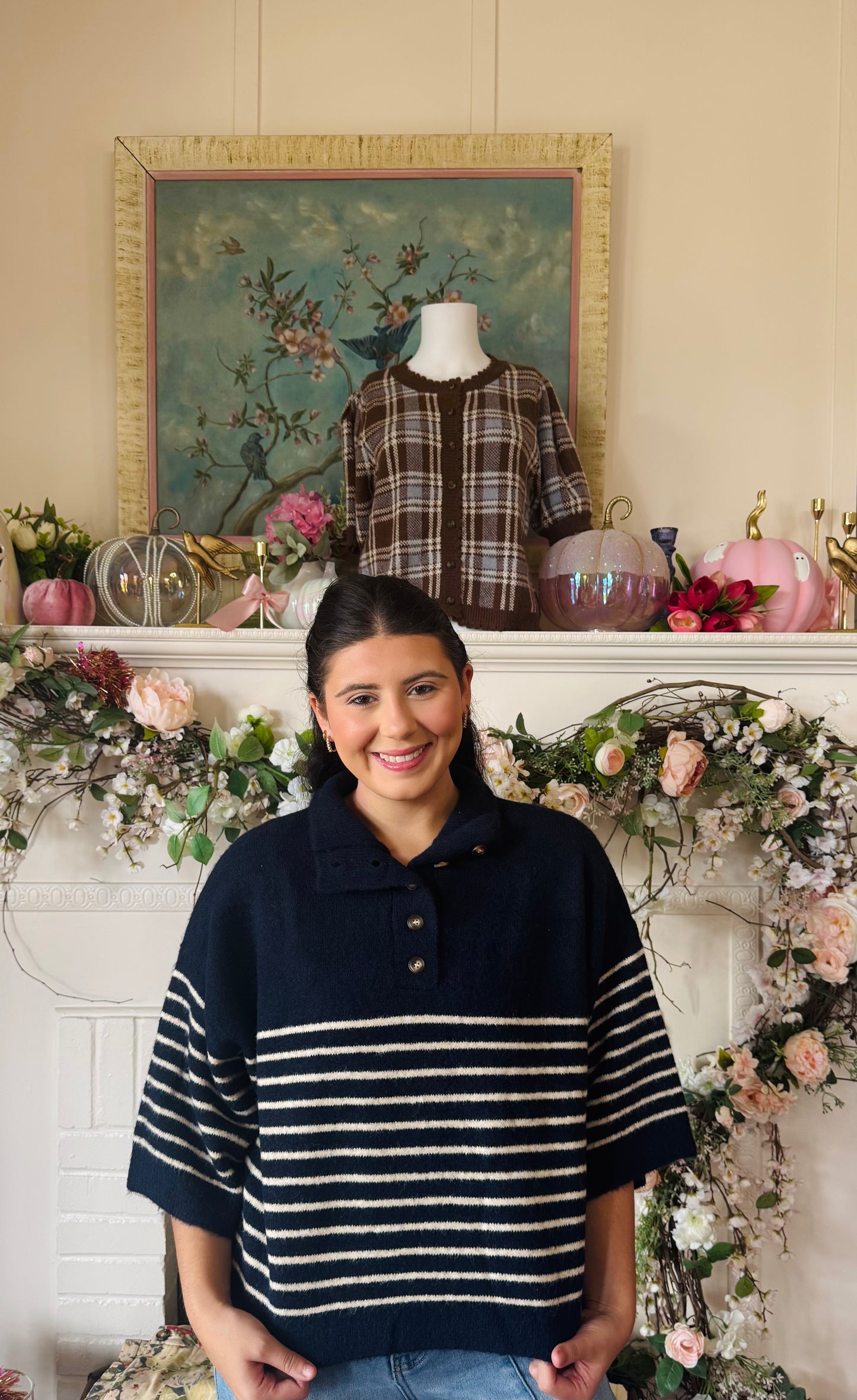 Jen Navy Knit Top