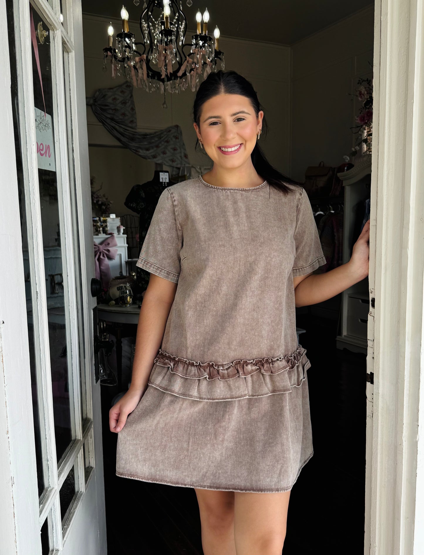 Dusty Road Ruffled Dress
