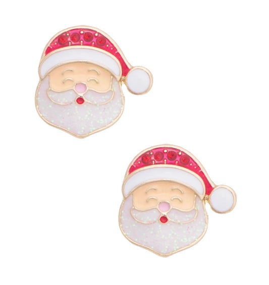 Very Merry Santa Stud Earrings
