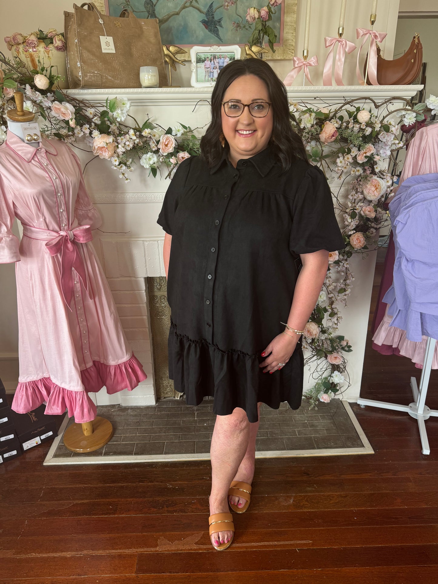 Blk Suede Dress