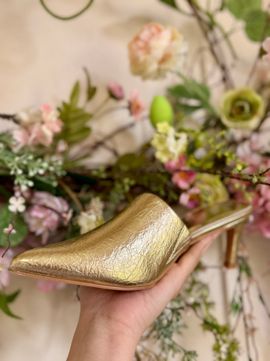 Garret Gold Mule Heel