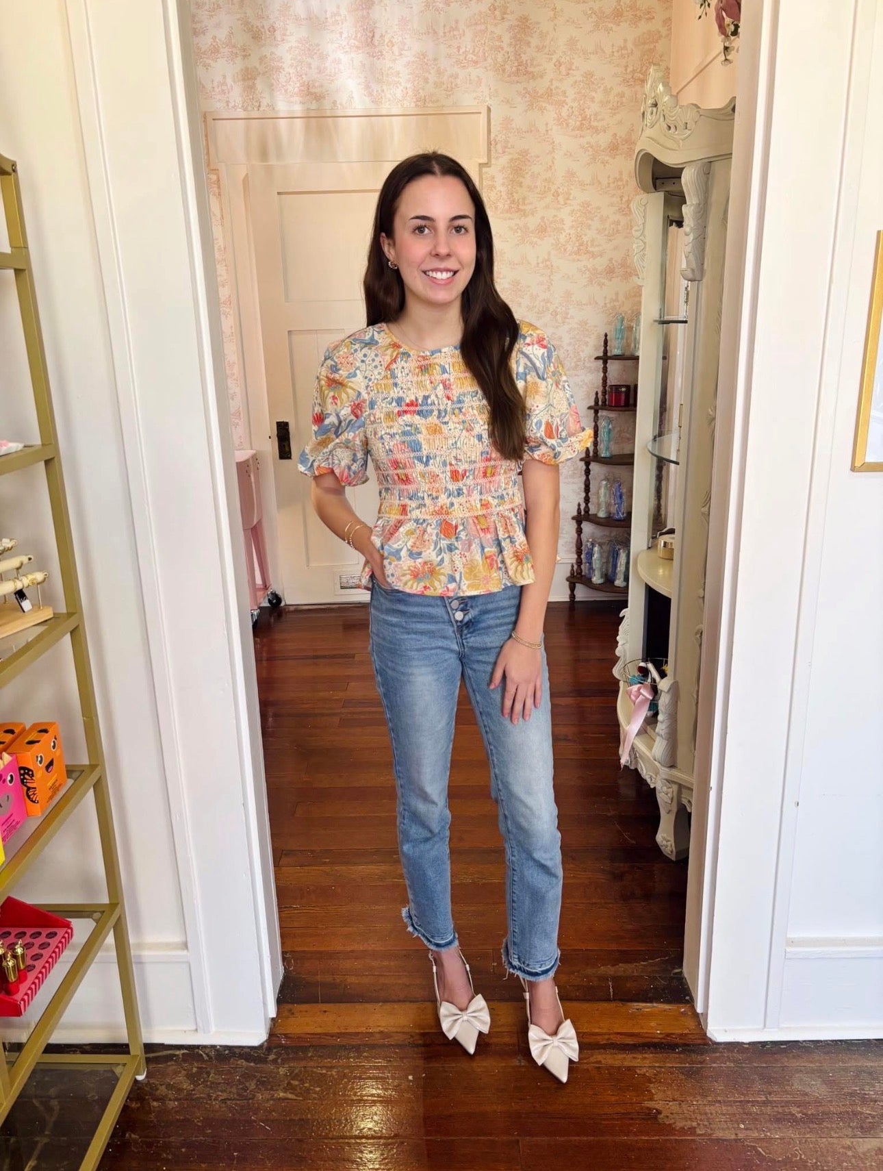 BOTANTIC SMOCKED TOP