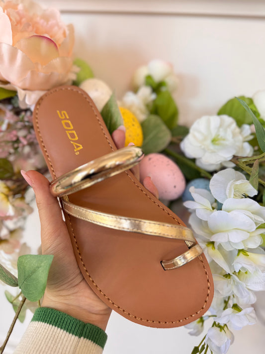 Toby Gold Sandals