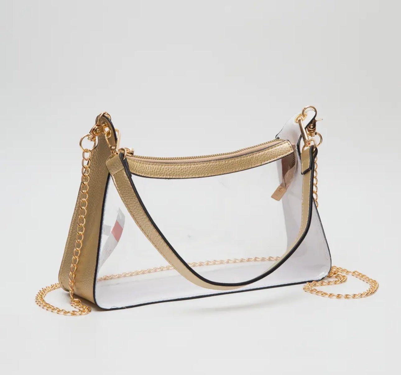 Bella Gold/Clear Purse