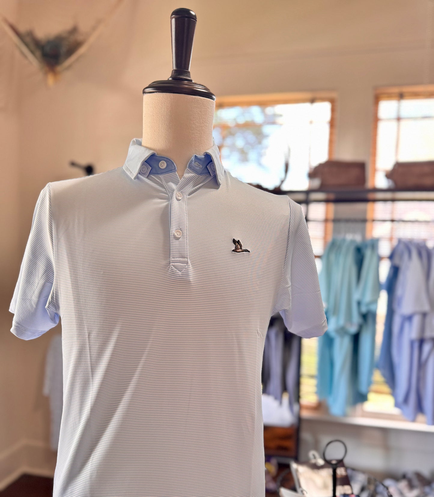 Mallard Blue Stripe Polo