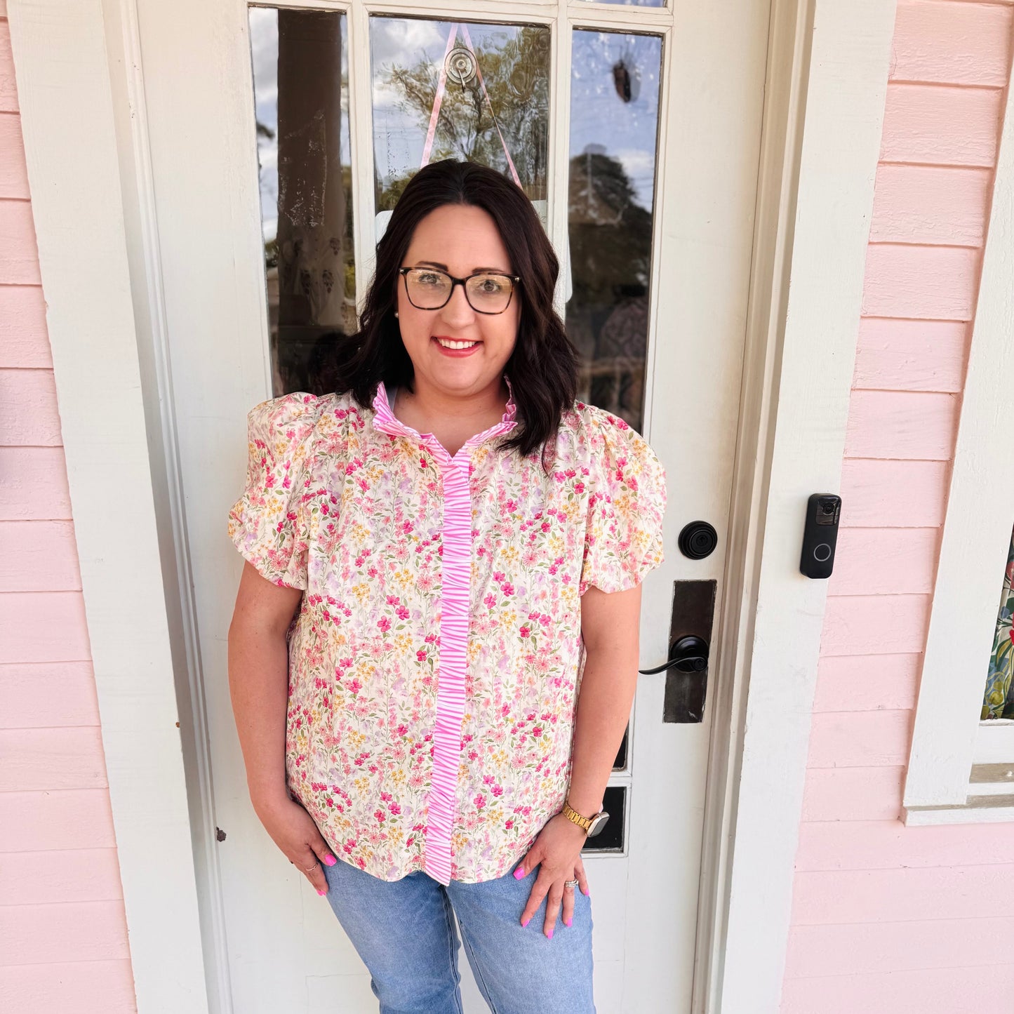 Annie Floral Plus Top