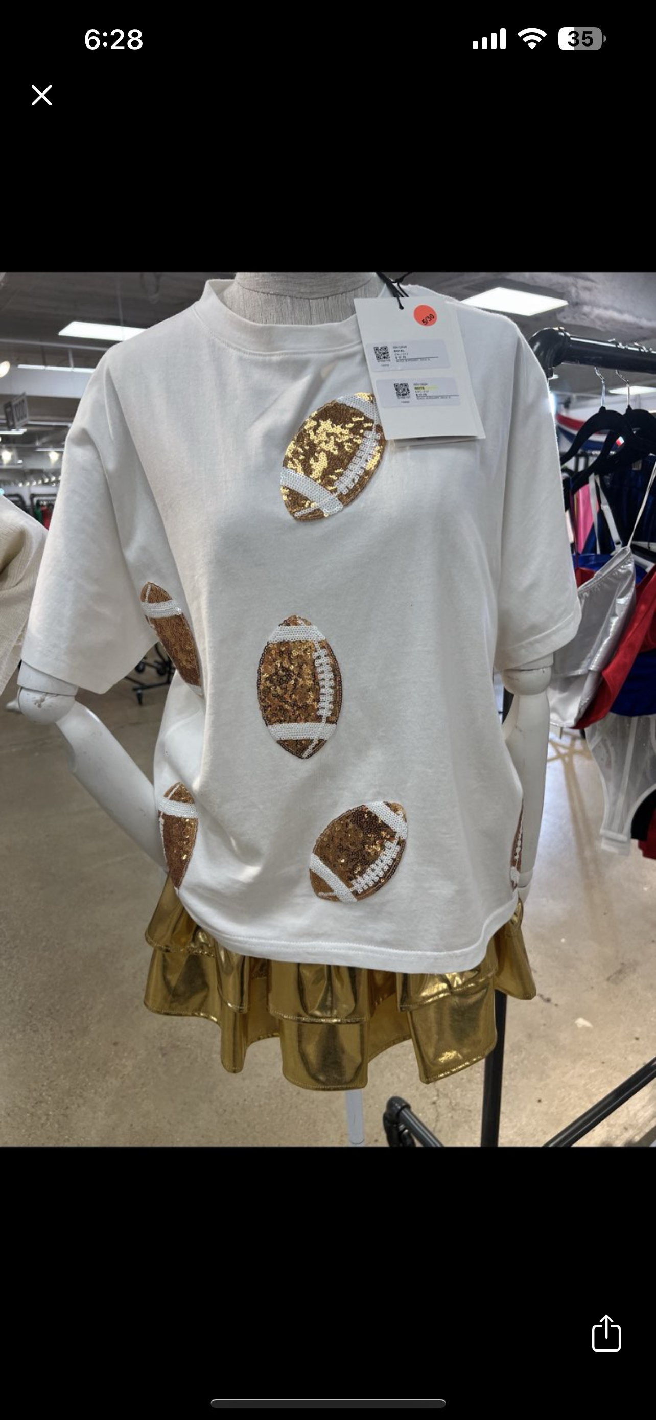 Sequin Football Top