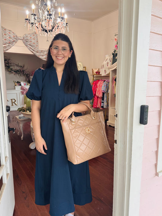 Melanie Navy Dress