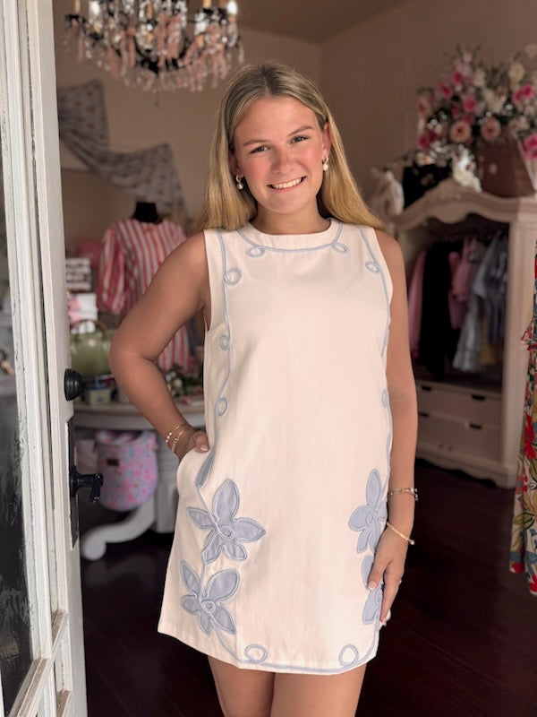 MaryAnne Floral Appliqué Dress