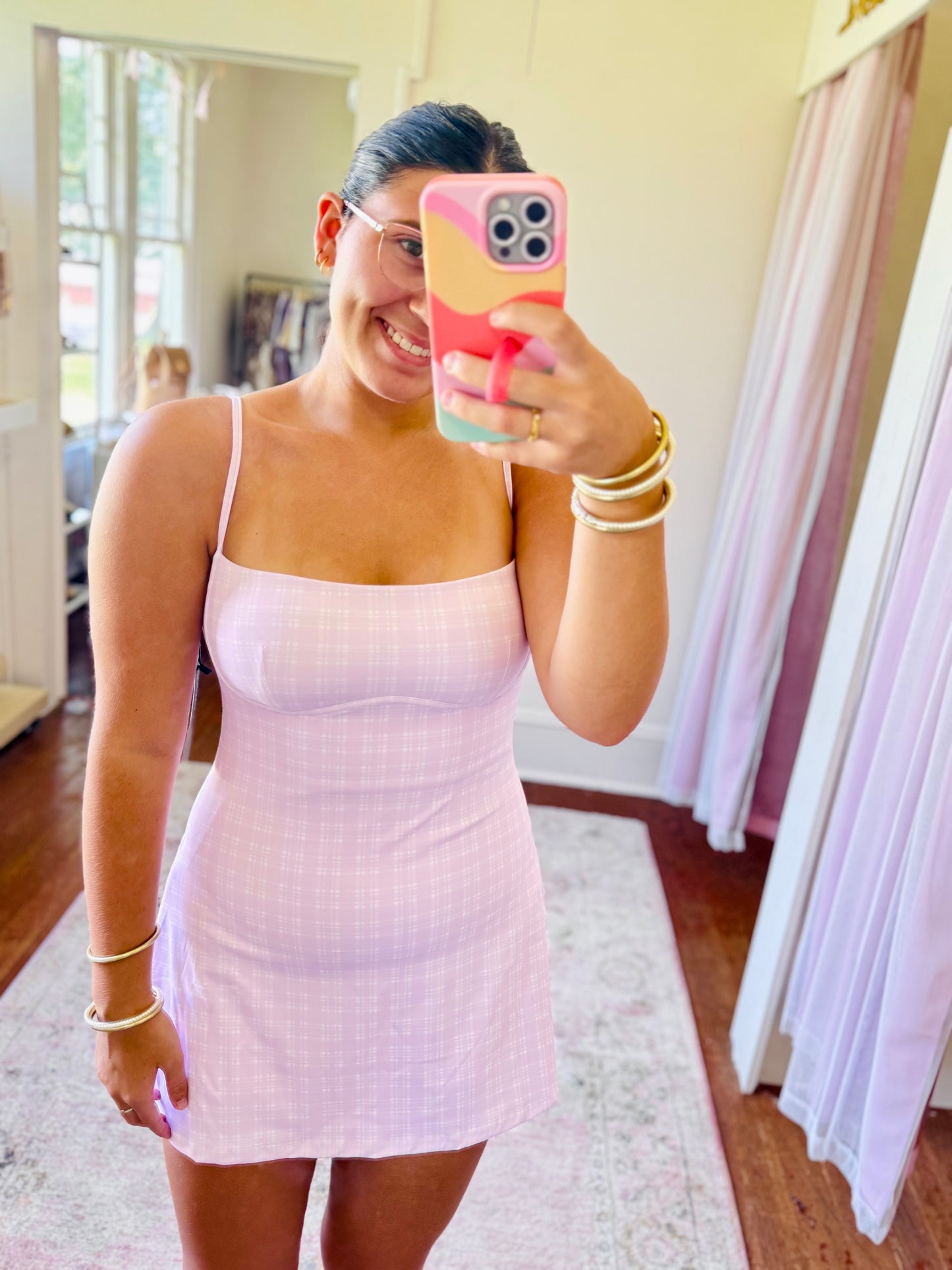 Sweetheart Dress Pink Plaid