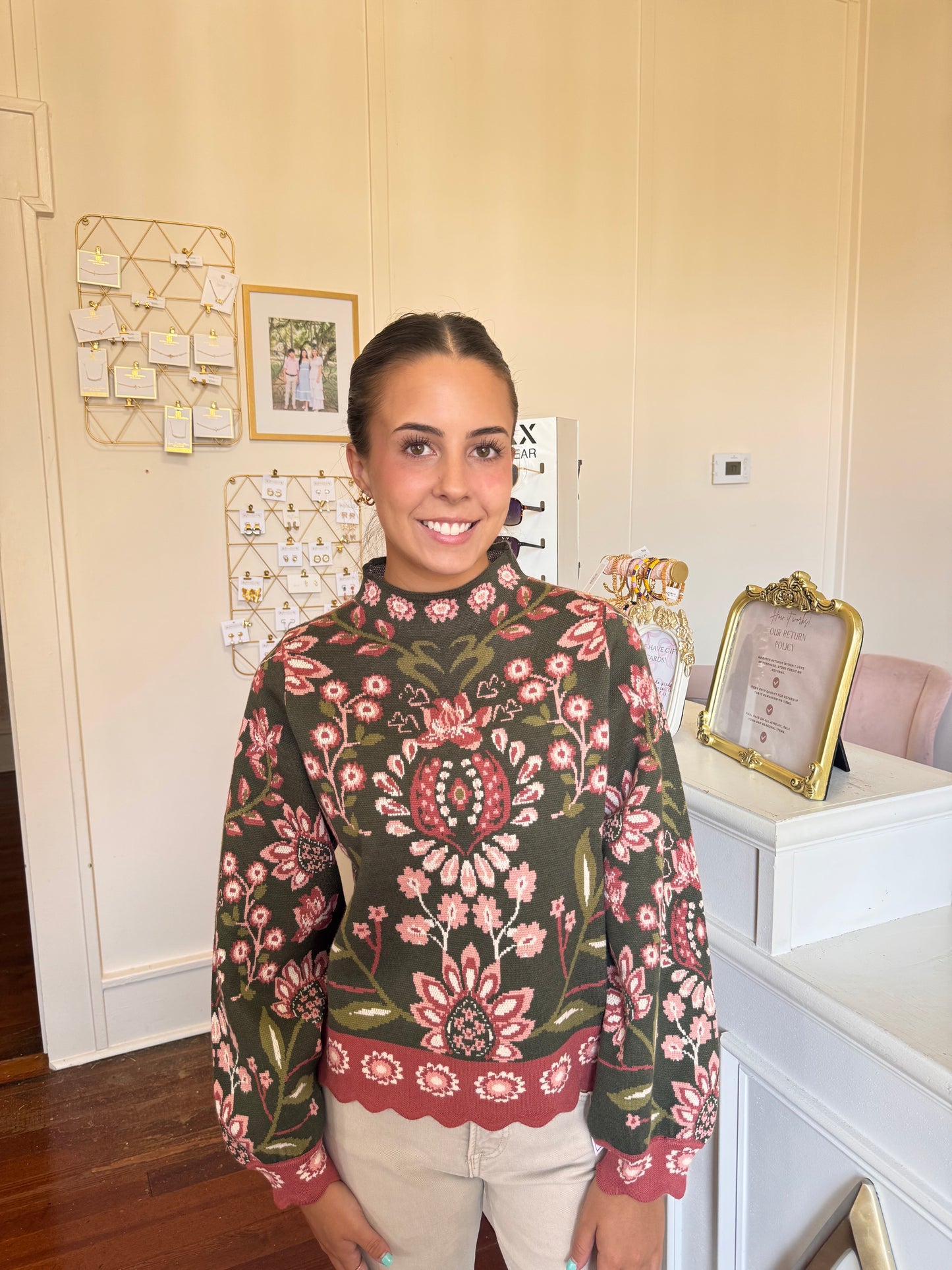 Graceyn Floral Sweater