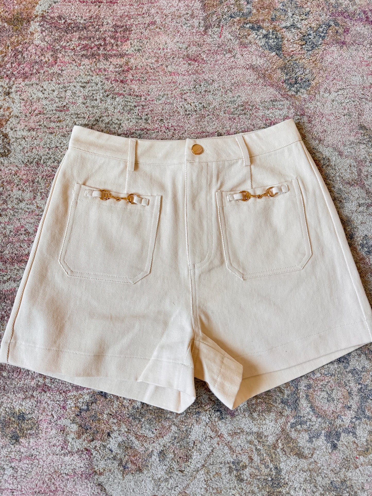 Jane Ecru Horsebit BJ Shorts