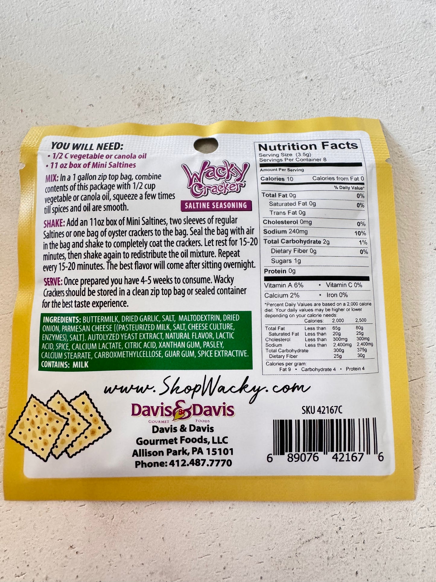 Davis & Davis Wacky Cracker Mixes