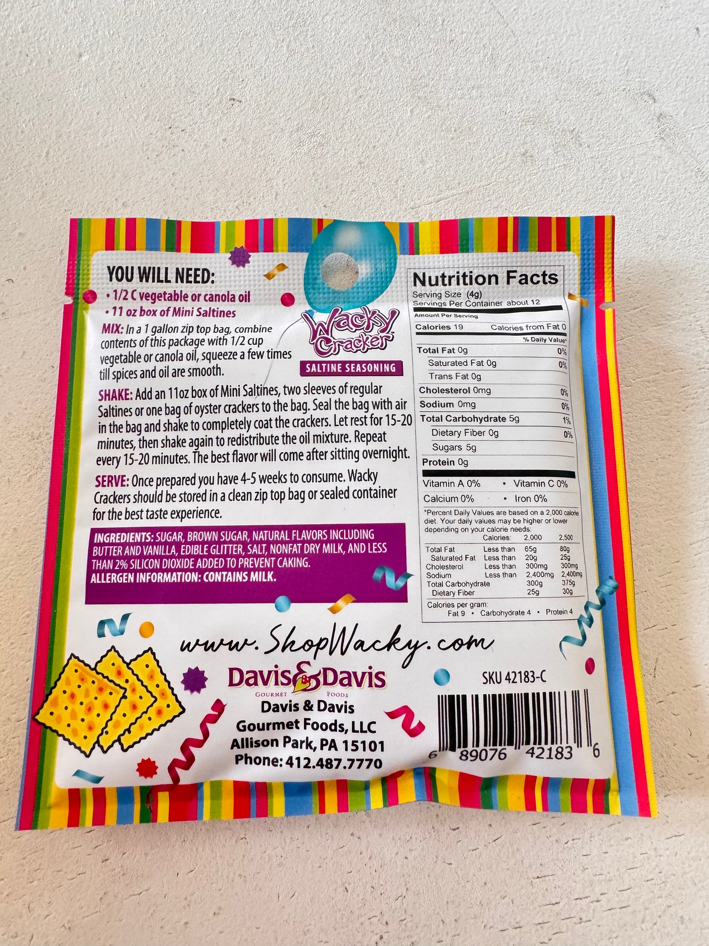 Davis & Davis Wacky Cracker Mixes