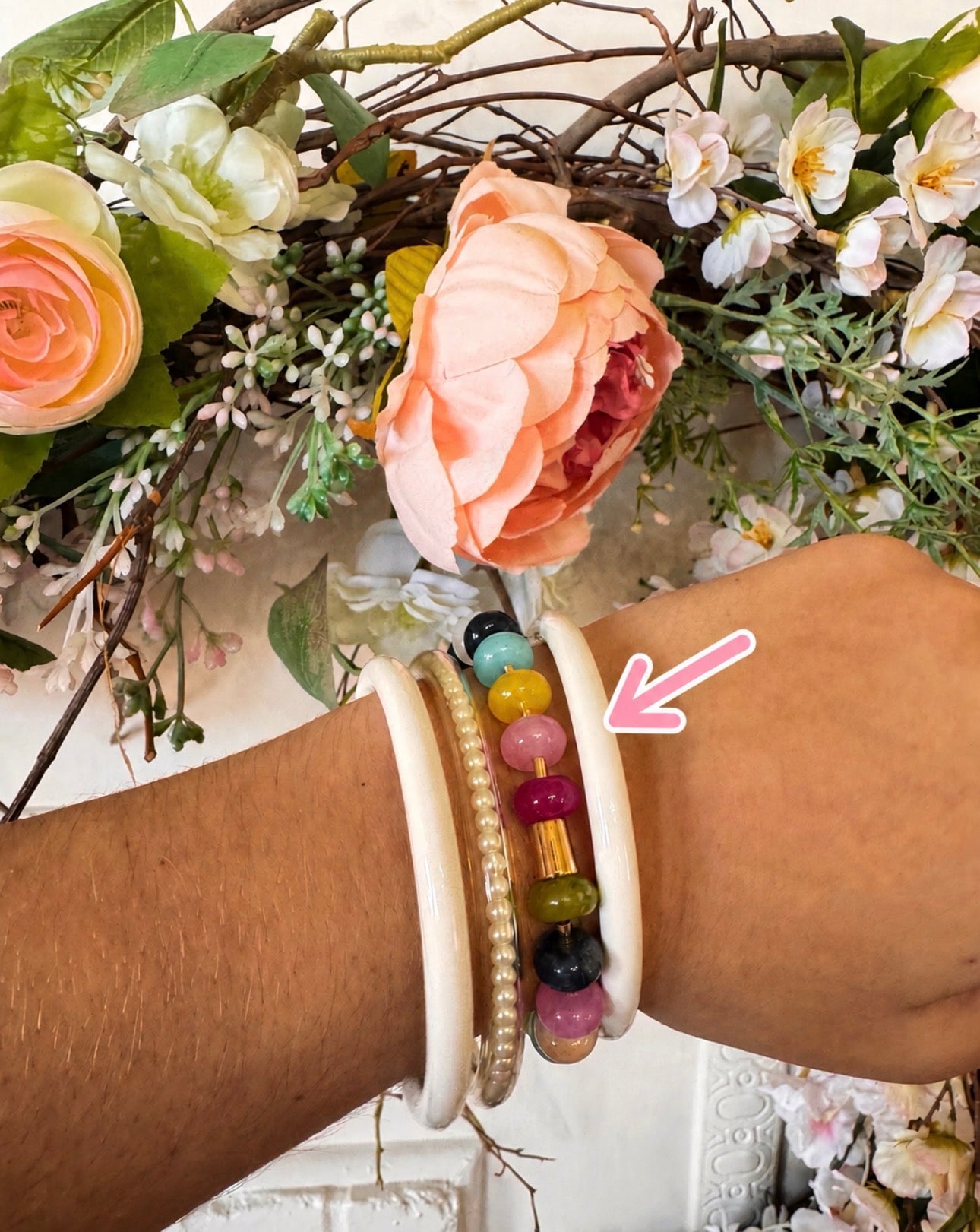 Rondelle Multi Glass Bracelet