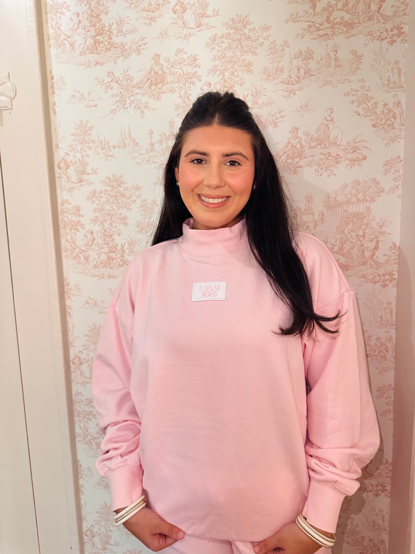 LLM Terry Cloth Mock-Necks Long Sleeve