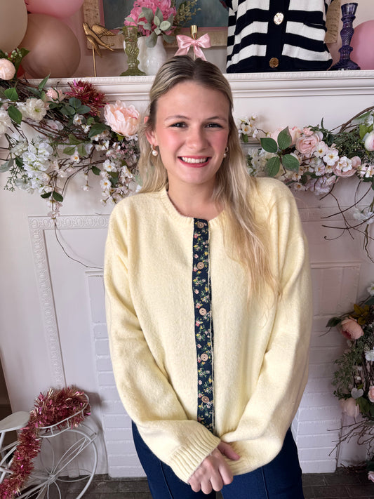 Cottage Garden Lemon Cardigan