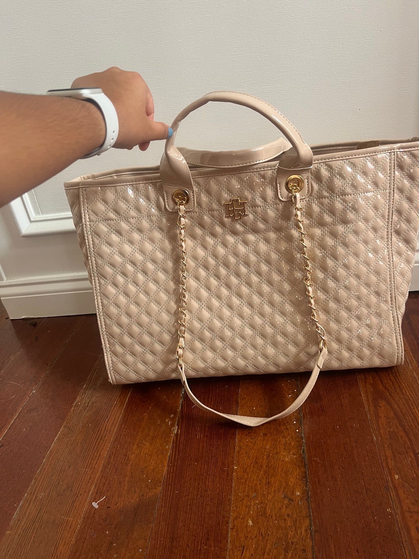 Melissa Nude Patent Purse