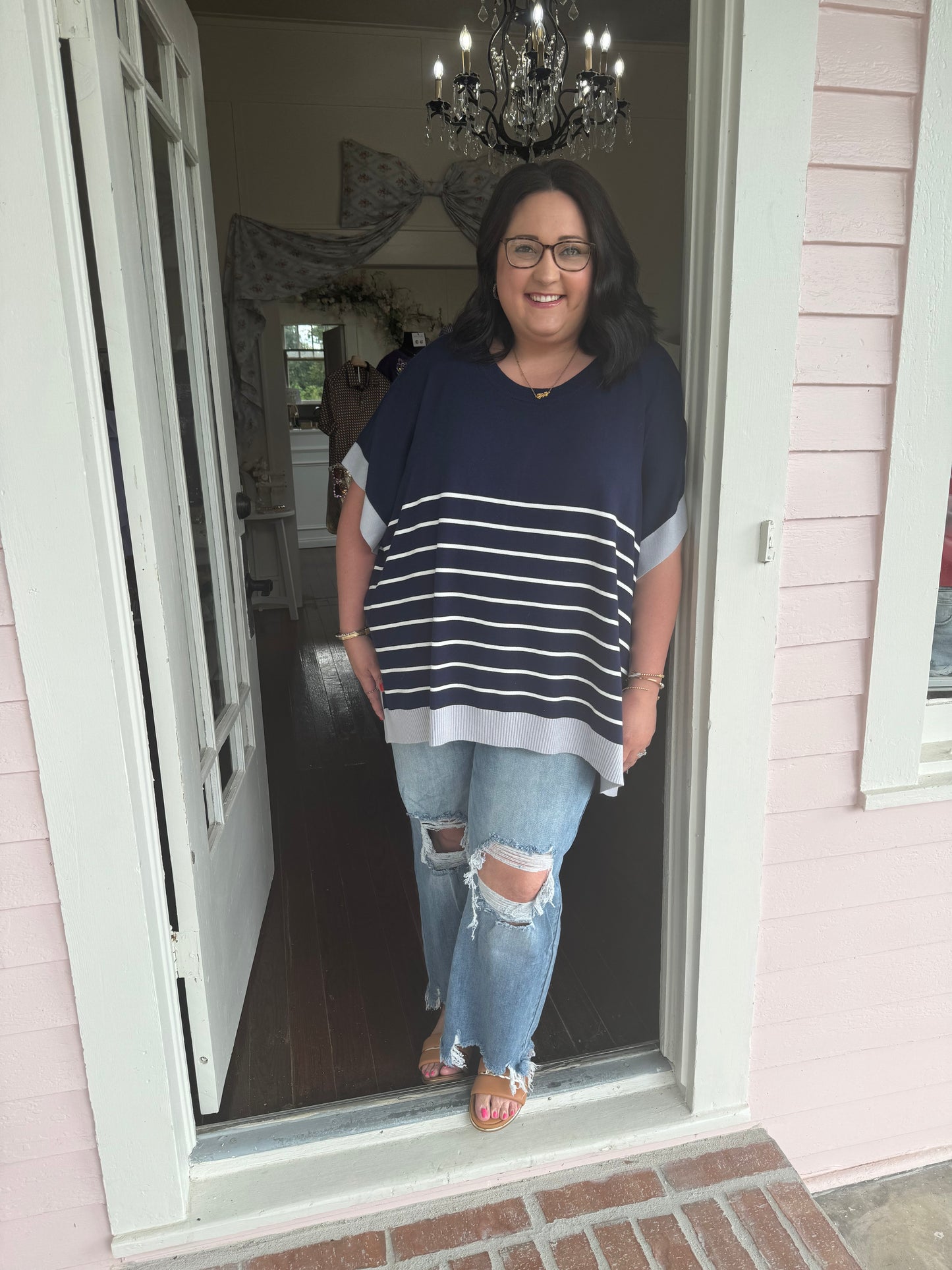 Blue Stripe Sweater