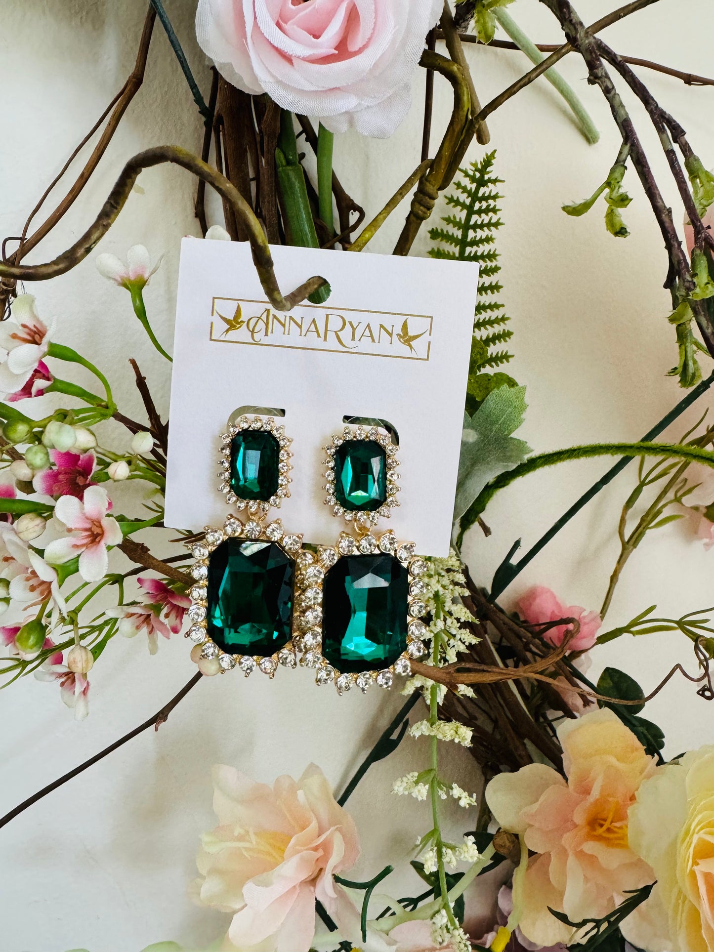 Emerald Statement Earrings