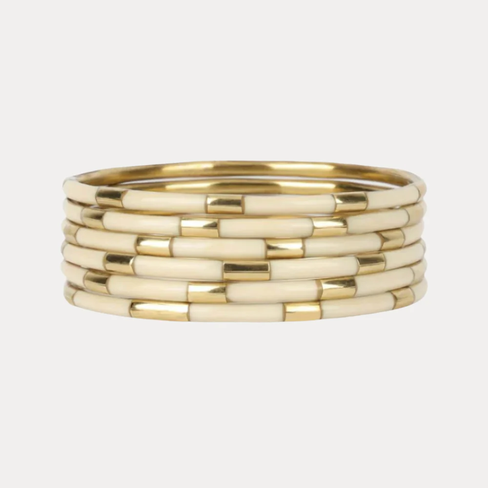 IVORY VEDA BANGLES - SET OF 6