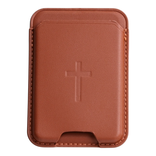 TAP TO PRAY® MAGNETIC WALLETS- Chestnut