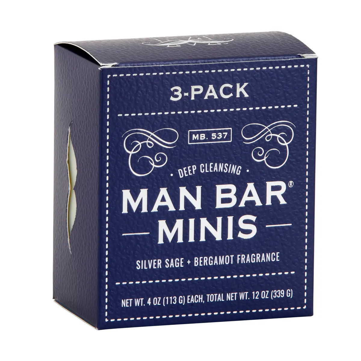 Man Bar Miniature Silver Sage & Bergamot 3pc Gift Set