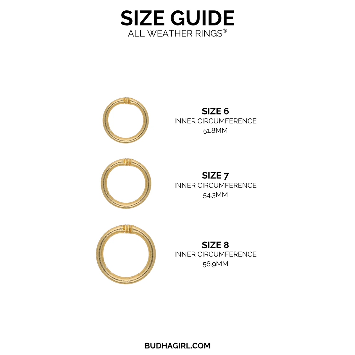 AURA ALL WEATHER RINGS (SET OF 3)