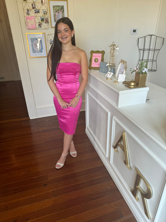 Magenta Scalloped Dress