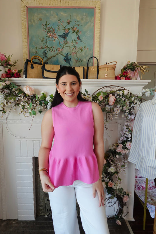 Malli Pink  Ruffle Top