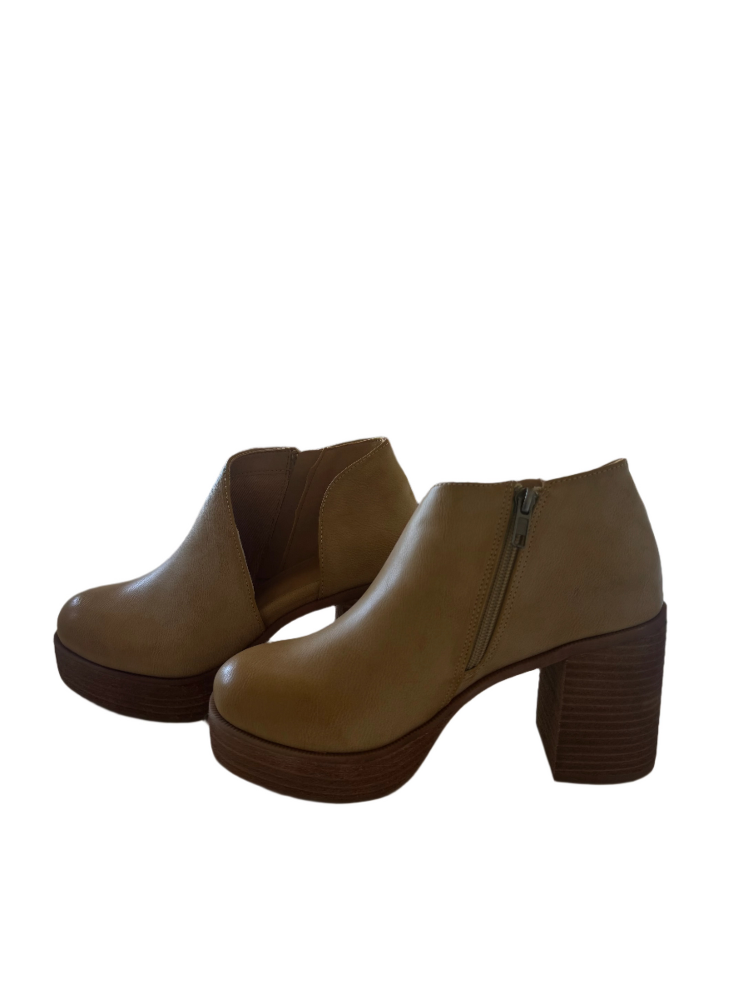 Camel Wooden Heels